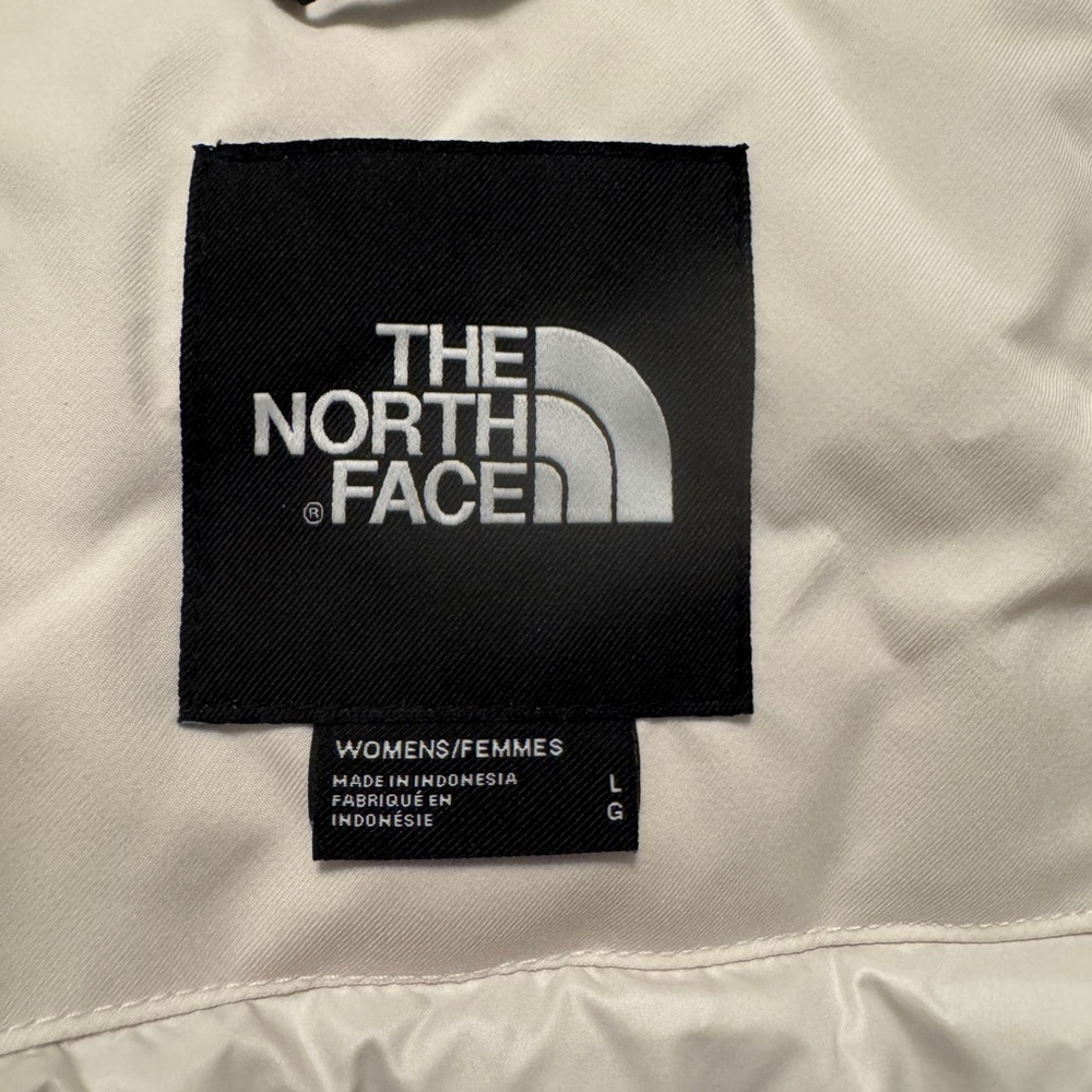 SALE The North Face Arctic Parka Cream White Fur Hood Women's Large - Picture 2 of 9